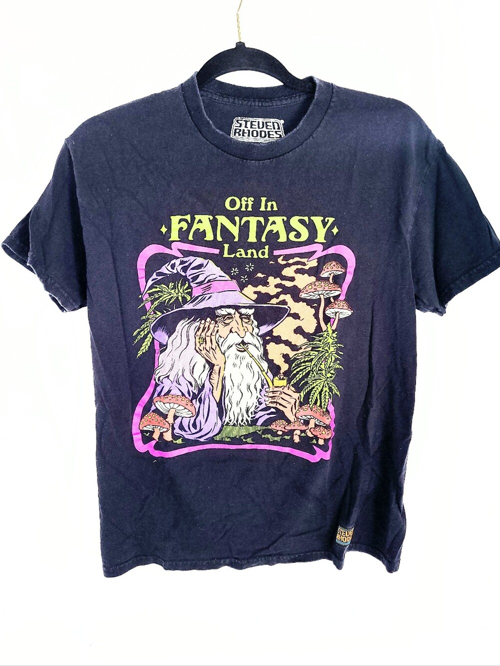 Steven Rhodes Fantasy Land Men's Premium Graphic Tshirt Cotton Tee Medium